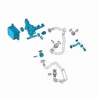 OEM Cadillac CTS Cooler Assembly Diagram - 12670866