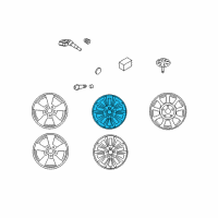 OEM Hyundai Azera Aluminium Wheel Assembly Diagram - 52910-3L450