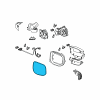 OEM 2011 Honda Insight Mirror Sub-Assembly, Driver Side (Flat) (Heated) Diagram - 76253-TM8-A11