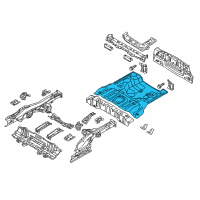 OEM 2017 Kia Soul EV Panel-Rear Floor Diagram - 65512E4000