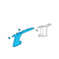 OEM 2006 Honda Element Garnish Assy., R. Quarter Pillar *NH220L* (CLEAR GRAY) Diagram - 84131-SCV-A03ZA