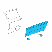 OEM 1999 Toyota Sienna Body Side Molding Diagram - 75075-08010-B0