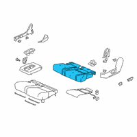 OEM 2022 Honda Passport Pad, L. Middle Seat Cushion Diagram - 81737-TG7-A01