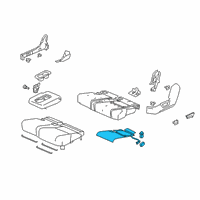 OEM 2021 Honda Passport Heater, Middle Seat Cushion Diagram - 81334-TG7-A61