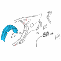 OEM Lincoln Wheelhouse Liner Diagram - DP5Z-58278B51-A