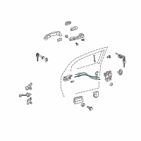 OEM 2005 Scion tC Lock Cable Diagram - 69750-21020