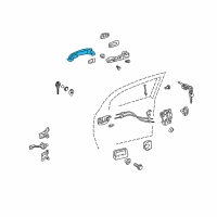 OEM 2004 Toyota Prius Handle, Outside Diagram - 69210-33080-A0