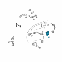 OEM 2004 Toyota Corolla Lock Assembly Diagram - 69040-02120