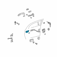 OEM 2003 Toyota Corolla Handle, Inside Diagram - 69206-02090-B0