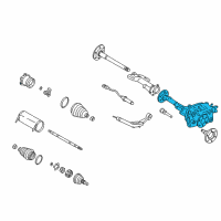 OEM 2005 GMC Sierra 1500 Axle, Front(3.42 Ratio) Diagram - 15860079