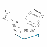 OEM Dodge Cable-Hood Release Diagram - 5104405AA