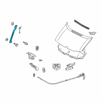 OEM 2005 Dodge Sprinter 3500 Hood Prop Diagram - 5104407AA