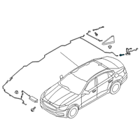 OEM Hyundai Santa Fe Bolt-FLANGE Diagram - 11425-06167-P