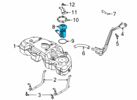 OEM 2022 Ford Bronco Sport SENDER AND PUMP ASY Diagram - LX6Z-9H307-A