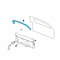 OEM 2004 Oldsmobile Bravada Molding Asm-Lift Gate Window Garnish *Pewter Diagram - 15198162