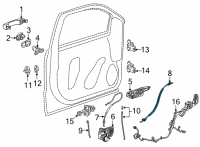 OEM 2022 GMC Sierra 2500 HD Lock Cable Diagram - 23506098