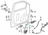 OEM 2021 GMC Sierra 2500 HD Lock Cable Diagram - 23506110