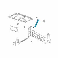 OEM 2009 Ford F-350 Super Duty Weatherstrip Pillar Trim Diagram - 8C3Z-2503599-AA
