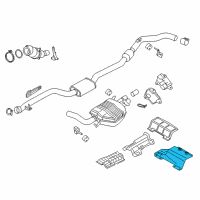 OEM 2017 BMW 330e Heat Insulator Rear Silencer Diagram - 51-48-7-363-204