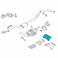 OEM BMW 330e HEAT INSULATOR REAR SILENCER Diagram - 51-48-7-414-341