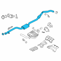 OEM BMW Front And Intermediate Silencers Diagram - 18-30-8-643-653