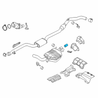 OEM BMW 330i GT xDrive Tailpipe Trim, Black Chrome Diagram - 18-30-7-610-636