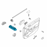 OEM 2017 Hyundai Sonata Power Window Main Switch Assembly Diagram - 93570-E6200