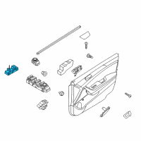 OEM 2016 Hyundai Sonata Power Window Sub-Switch Assembly Diagram - 93575-C2000