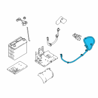 OEM 2022 Nissan Leaf Cable Assy-Battery Earth Diagram - 24080-5SA0A