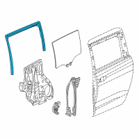 OEM Chrysler Voyager Glass Run-Sliding Door Glass Diagram - 68188742AD