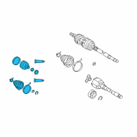 OEM 2002 Toyota MR2 Spyder Outer CV Joint Boot Diagram - 04428-12250