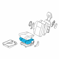 OEM 1999 Toyota RAV4 Pad, Rear Seat Cushion, RH Diagram - 71611-42020