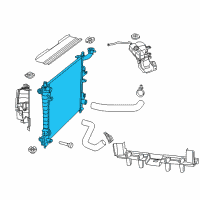 OEM 2019 Jeep Grand Cherokee Engine Cooling Radiator Diagram - 68244867AA