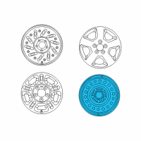 OEM Ford Explorer Sport Trac Spare Wheel Diagram - F8AZ-1007-EA