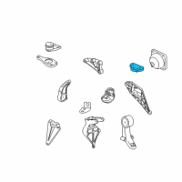 OEM 2002 Saturn L300 Bracket, Engine Front Mount Diagram - 90576087