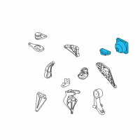 OEM 2003 Saturn LW300 Mount Asm, Engine Front Diagram - 90576092