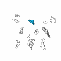 OEM Saturn LS2 Reinforcement, Trans Mount Bracket Diagram - 90578234