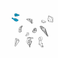 OEM Saturn LW2 Mount Asm, Engine Front Diagram - 90575640