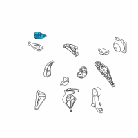 OEM Saturn LW2 Mount Asm, Engine Front Diagram - 90575033