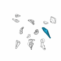 OEM 2002 Saturn L300 Bracket, Engine Mount Diagram - 90575021