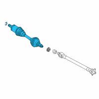 OEM 2016 BMW X6 Front Left Cv Axle Shaft Diagram - 31-60-7-622-883