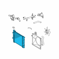 OEM 2009 Toyota Tacoma Radiator Diagram - 16410-0P030