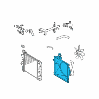 OEM Toyota Fan Shroud Diagram - 16711-0P020