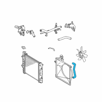 OEM Toyota Lower Hose Diagram - 16572-0P020