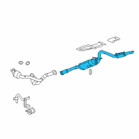 OEM 2013 Chevrolet Silverado 2500 HD Muffler & Pipe Diagram - 25811684