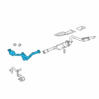 OEM 2017 GMC Sierra 2500 HD 3Way Catalytic Convertor Assembly (W/Exhaust Pipe) Diagram - 84053221