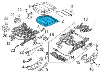 OEM 2022 Ford Maverick PAD - SEAT CUSHION Diagram - NZ6Z-26632A23-A