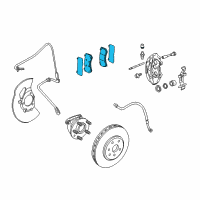 OEM Chevrolet Camaro Front Pads Diagram - 25940447