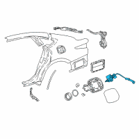 OEM 2018 Lexus LS500 Lock Assembly, Fuel Lid Diagram - 77030-50090