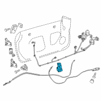 OEM Cadillac CTS Lock Assembly Diagram - 20995846